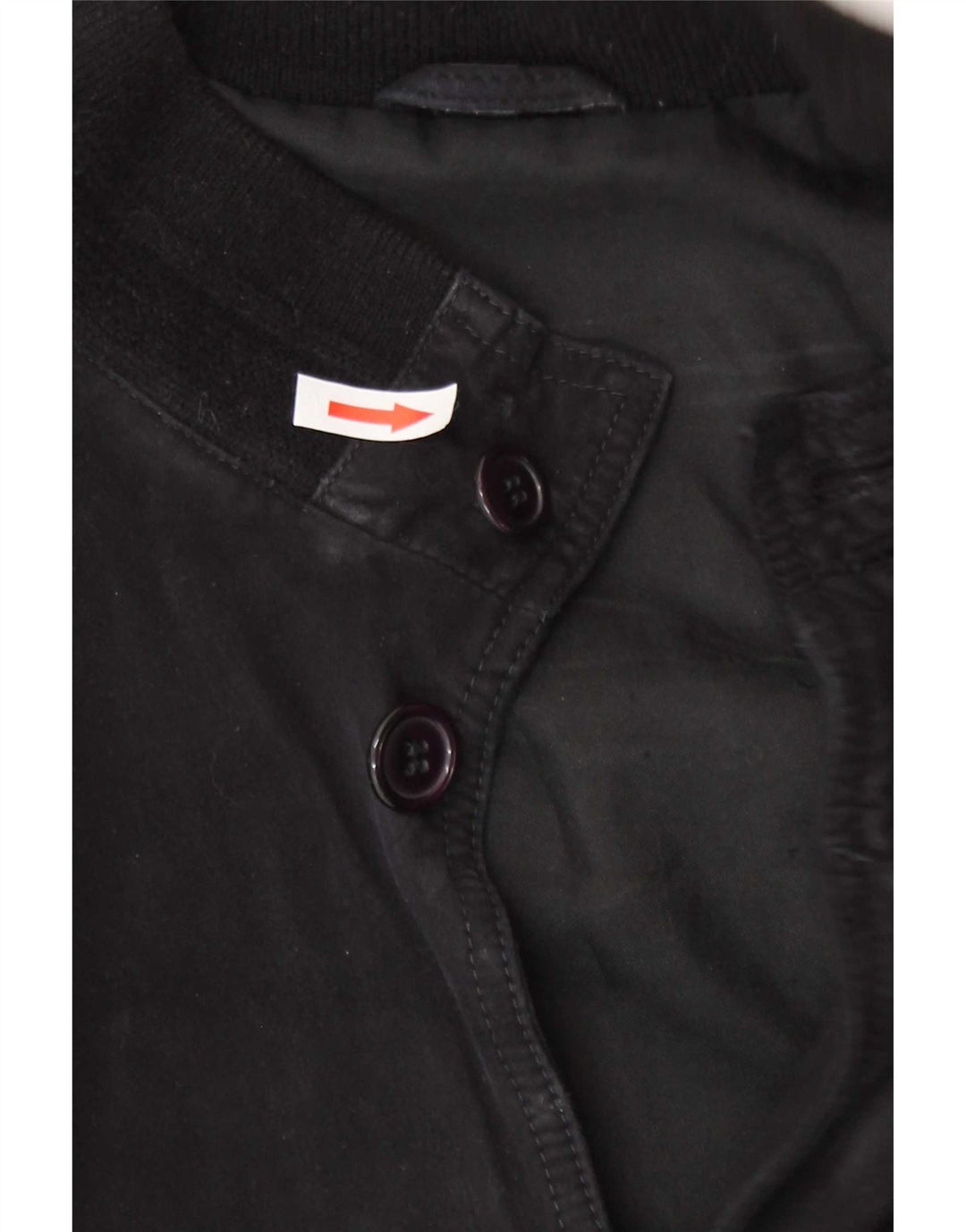 Giubbotto bomber in pelle scamosciata vintage da uomo UK 38 medio nero