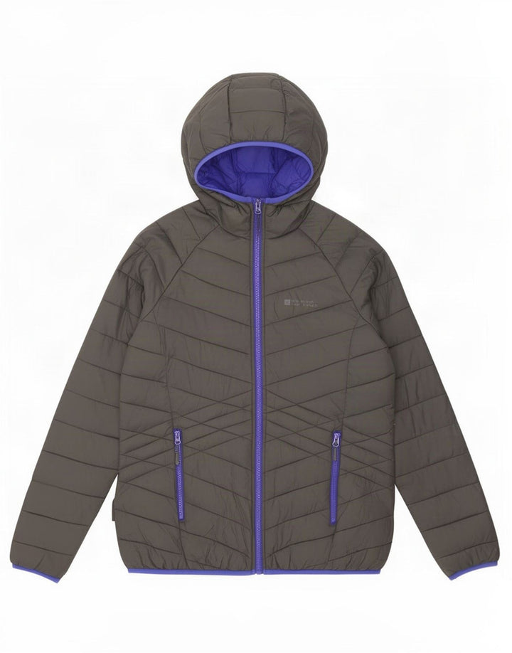 Giacca imbottita con cappuccio da donna Mountain Warehouse UK 16 Large in nylon grigio