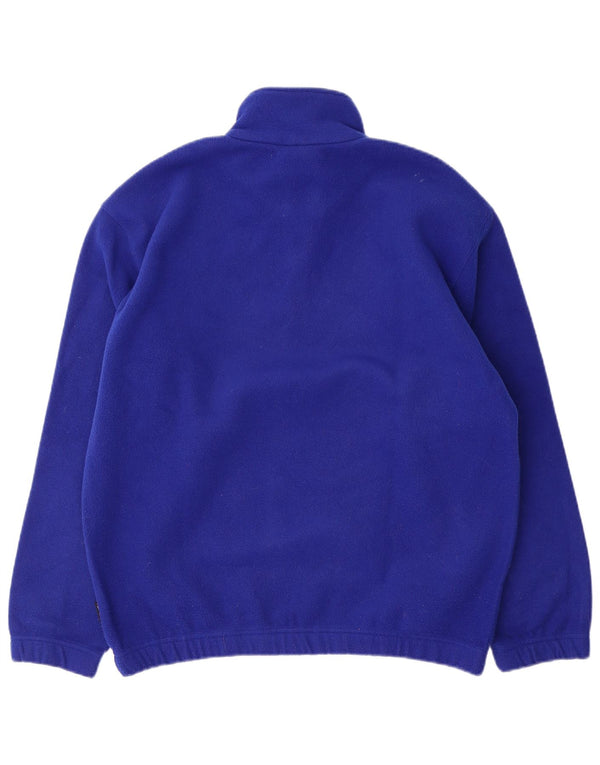 Sergio Tacchini Mens Zip Neck Fleece Jumper Medium Blue Polyester