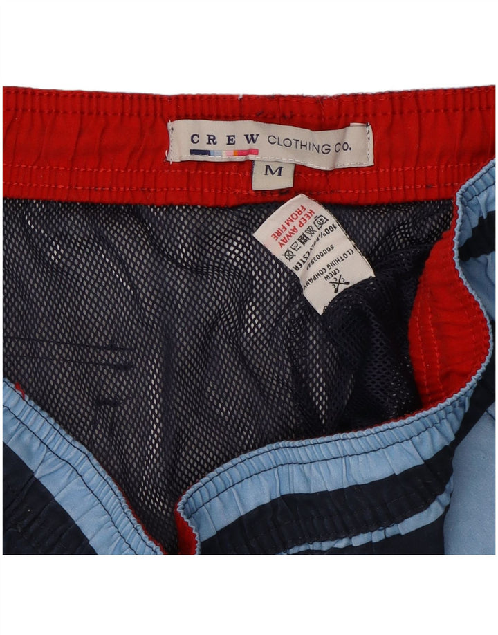 CREW CLOTHING Pantaloncini da bagno da uomo Poliestere a righe blu medio