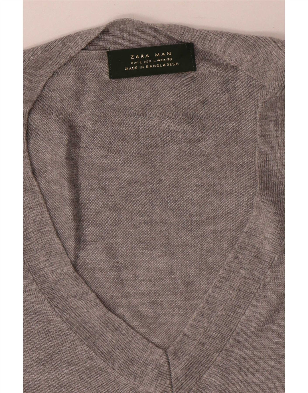 T-shirt Zara da uomo Top grande grigia screziata