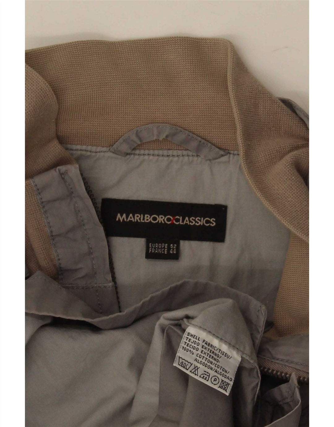 Giubbotto bomber da uomo Marlboro Classics EU 52 XL Cotone grigio
