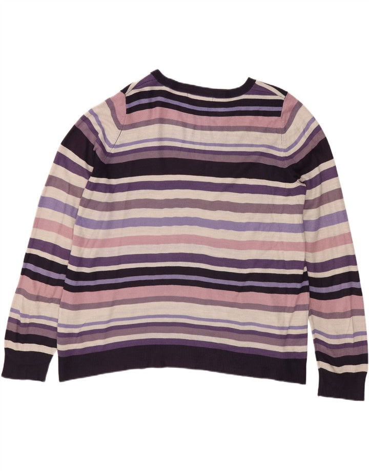 Maglione maglione con scollo a barca da donna Marks & Spencer UK 16 grande multicolore
