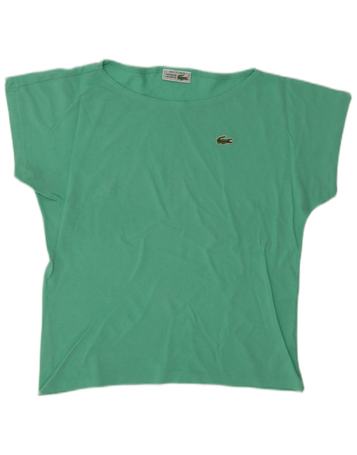 T-shirt da donna LACOSTE taglia superiore 40 cotone turchese medio