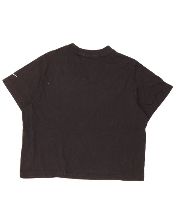 T-shirt corta con grafica NIKE per ragazze, vestibilità ampia, 13-14 anni, XL, nera