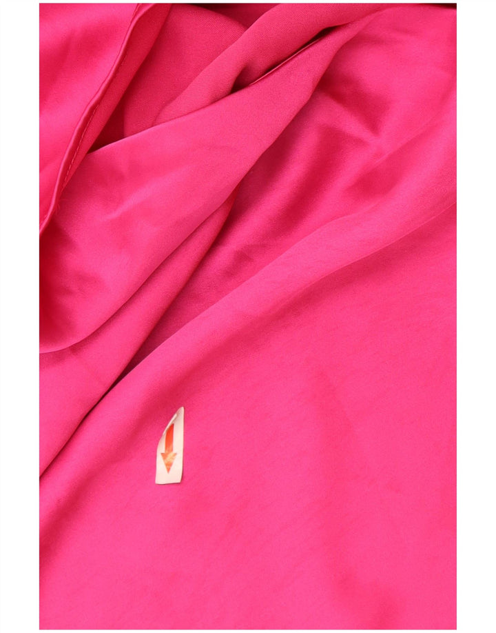 Abito a trapezio a maniche lunghe da donna Zara UK 14 Poliestere rosa medio