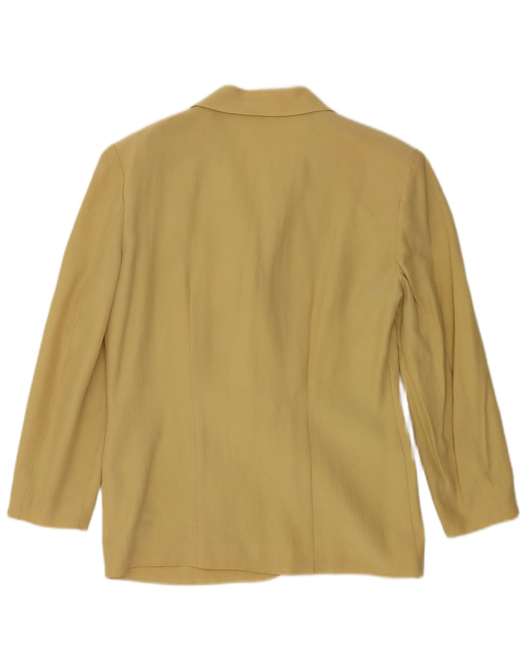 Giacca blazer vintage da donna con maniche a 3/4 IT 42 lana gialla media