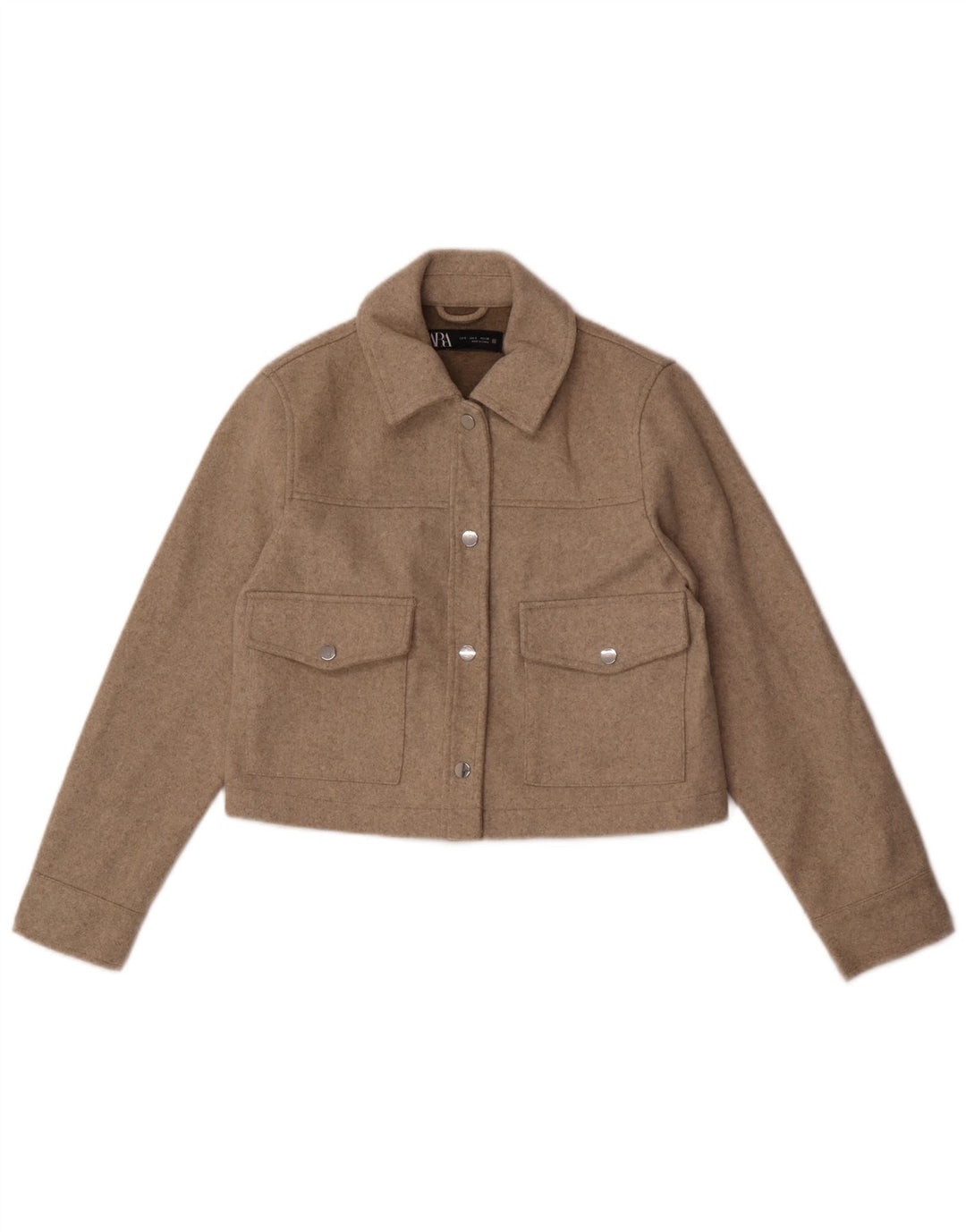 Giubbotto bomber corto da donna Zara UK 10 piccolo beige screziato