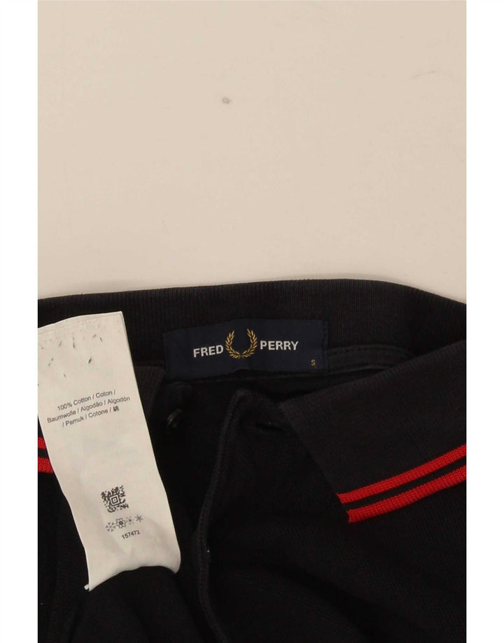 Polo da uomo Fred Perry piccola in cotone a righe nere