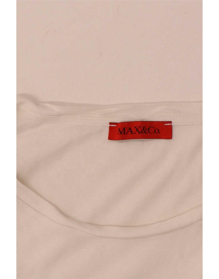 Max & Co. T-shirt da donna Top UK 14 Medium White