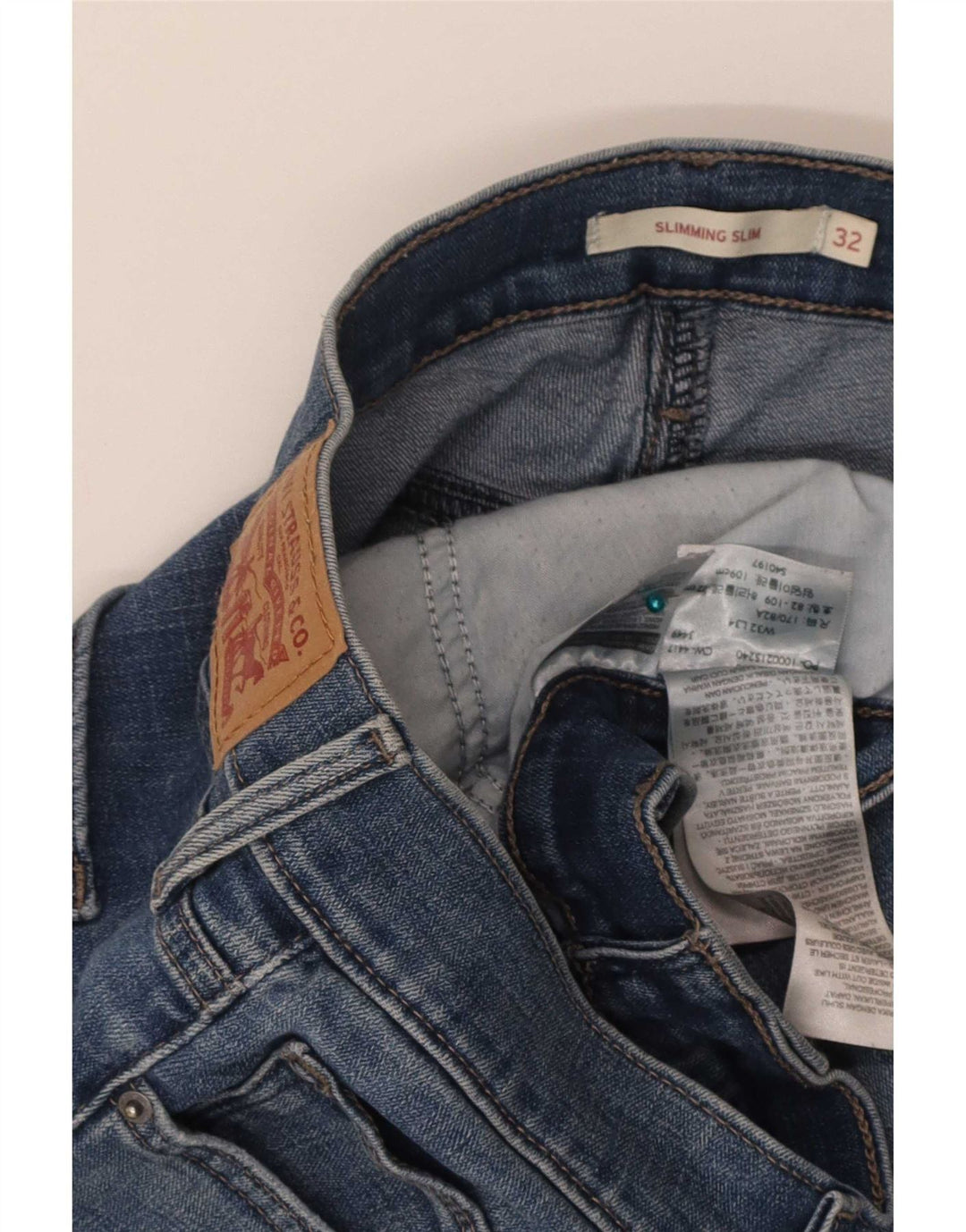 Jeans slim snellenti da donna Levi's W32 L34 cotone blu