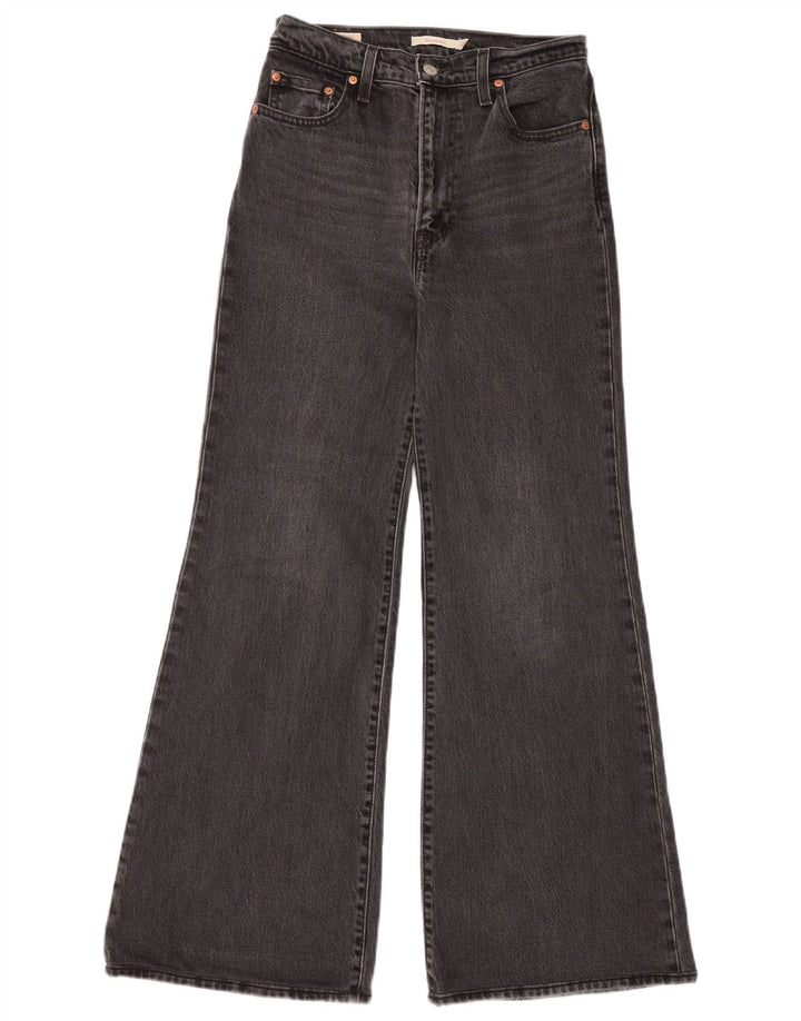 Jeans LEVI'S da donna a gamba larga a vita alta con gabbia toracica W26 L32 Grigio