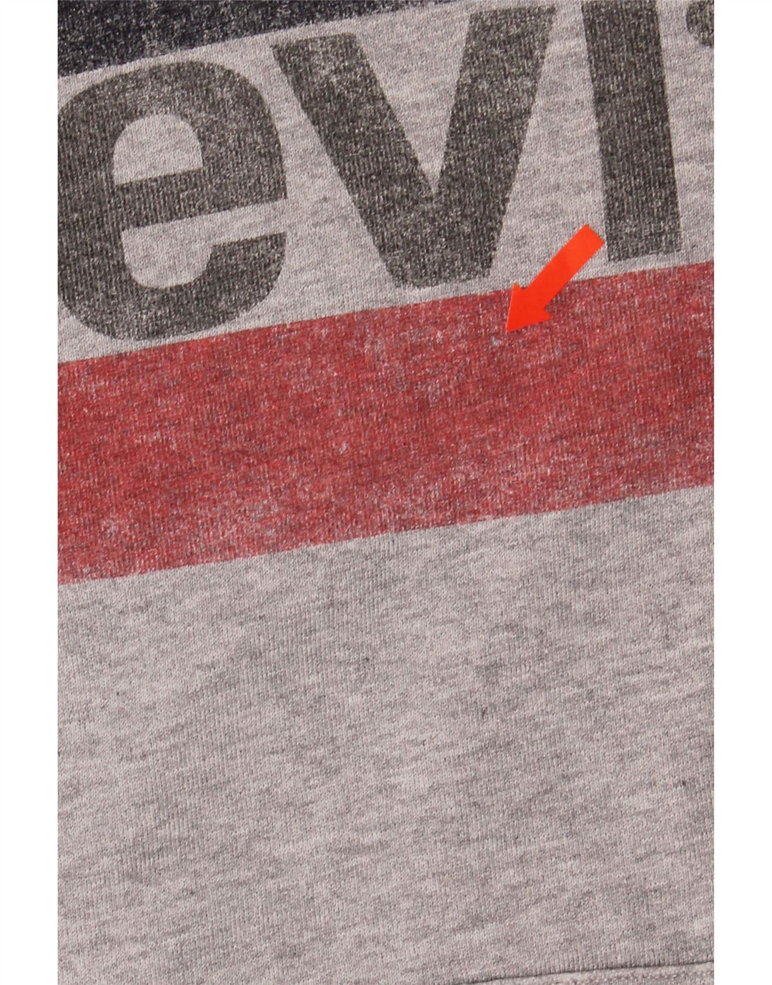 LEVI'S Mens Graphic Hoodie Jumper Medium Grey Cotton Vintage Levi's and Second-Hand Levi's from Messina Hembry 