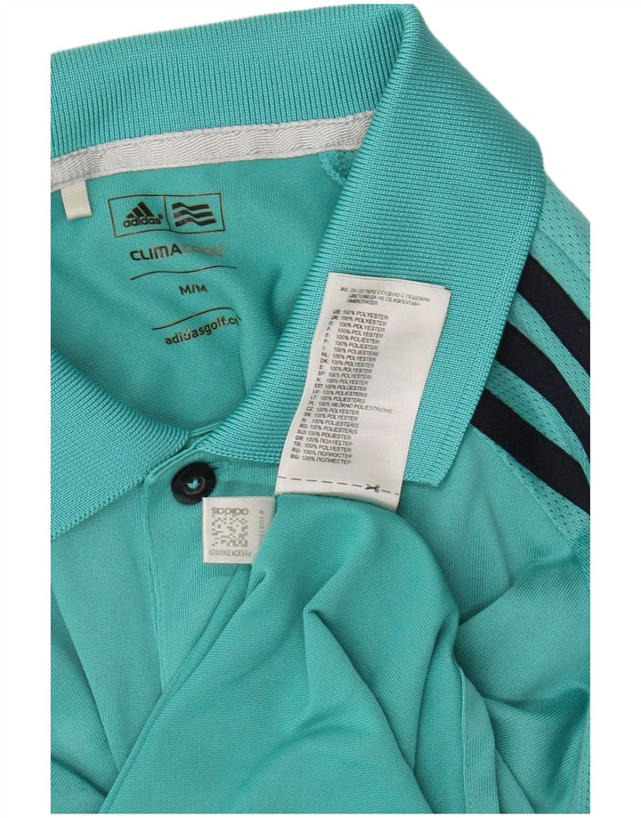 Polo Adidas Climacool da uomo in poliestere turchese medio