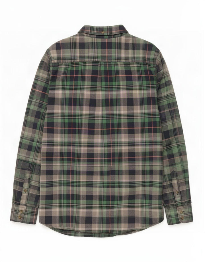 Camicia da uomo Vans in cotone a quadri verdi grandi
