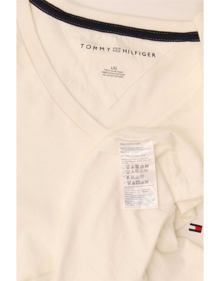 T-shirt da uomo Tommy Hilfiger Top grande in cotone bianco
