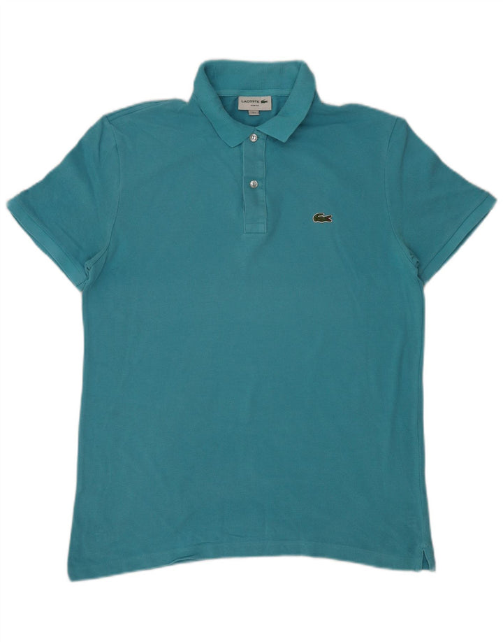 Polo da uomo slim fit Lacoste taglia 5 grande in cotone blu