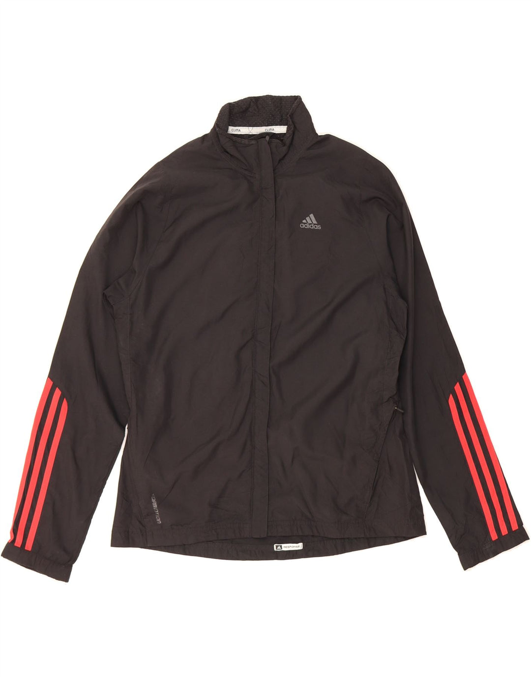 ADIDAS Womens Clima 365 Tracksuit Top Jacket UK 14 Medium Black Polyester Vintage Adidas and Second-Hand Adidas from Messina Hembry 