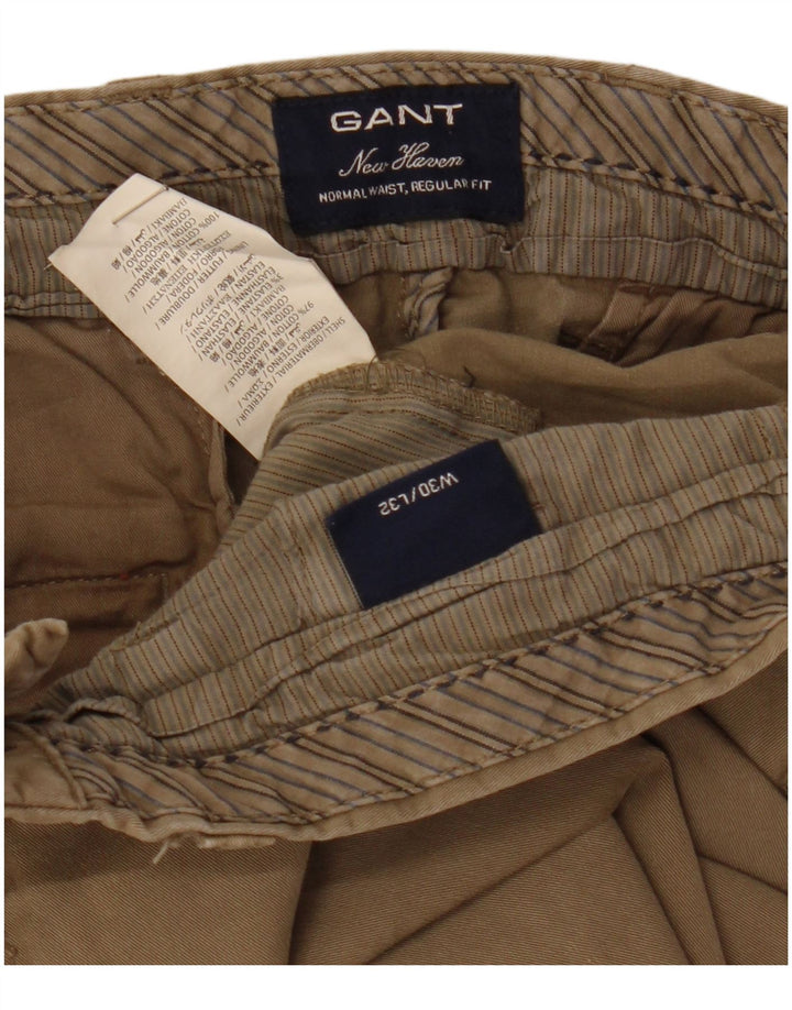 Gant Pantaloni chino dritti vestibilità regolare New Haven da uomo W30 L32 Marrone