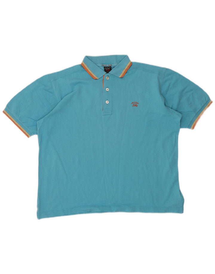 Polo da uomo Paul & Shark blu medio