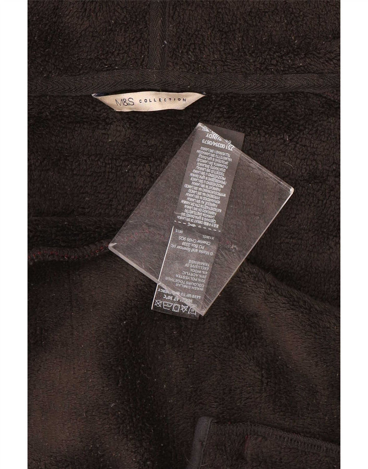Maglione con cappuccio e zip da donna Marks & Spencer UK 16 Large Bordeaux Poliestere
