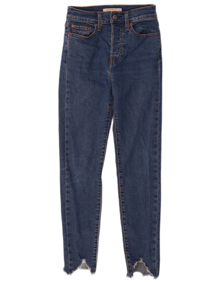 LEVI'S Womens Wedge Skinny Jeans W24 L26 Blue Cotton