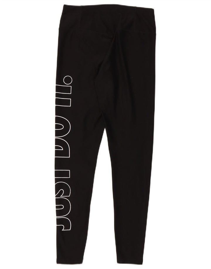 Leggings grafici Nike Dri Fit da donna UK 10 piccoli poliestere nero