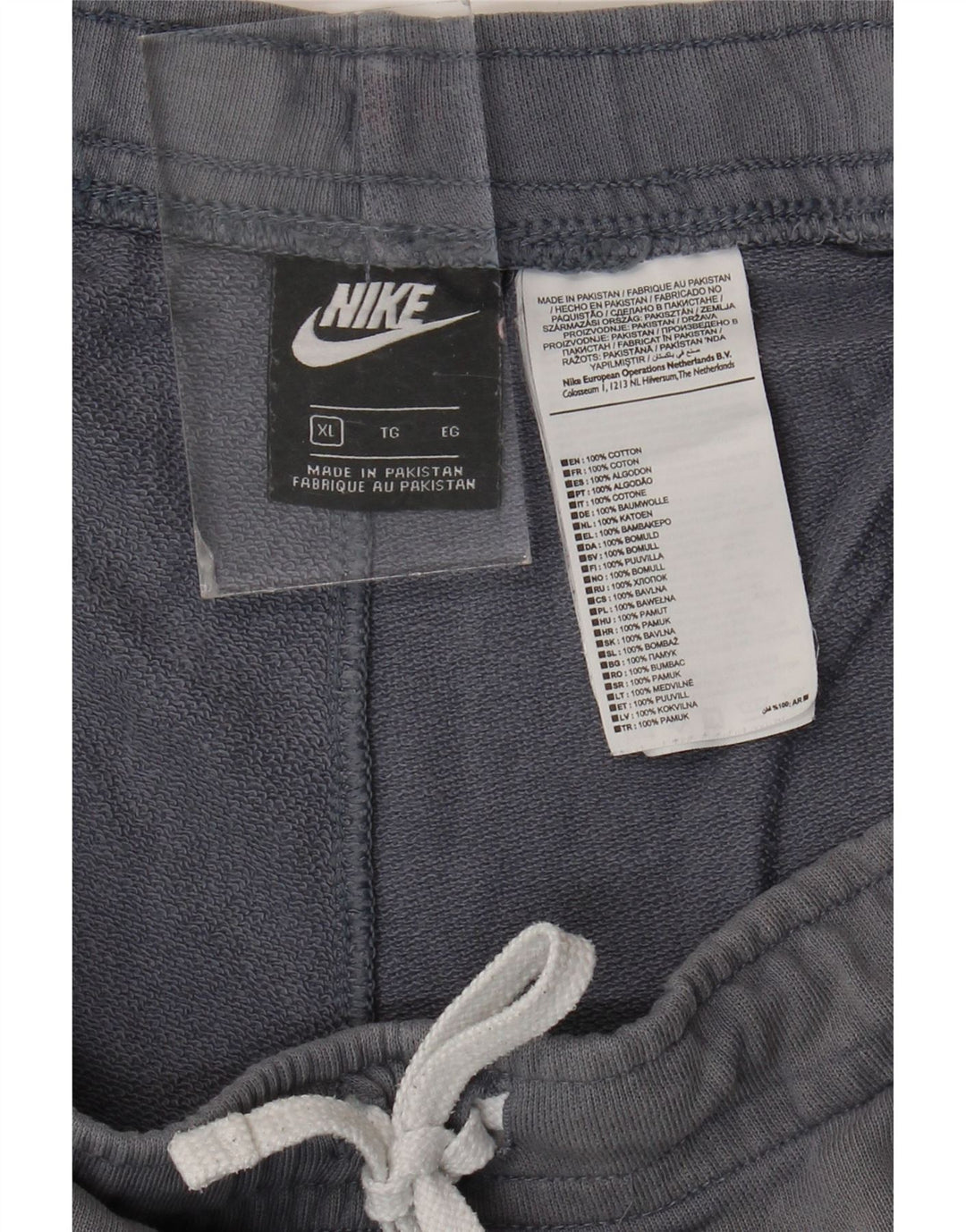 Pantaloncini sportivi Nike da uomo con grafica XL in cotone grigio