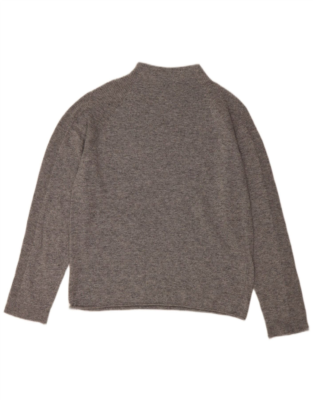 BENETTON Womens Turtle Neck Jumper Sweater UK 14 Medium Grey Polyamide