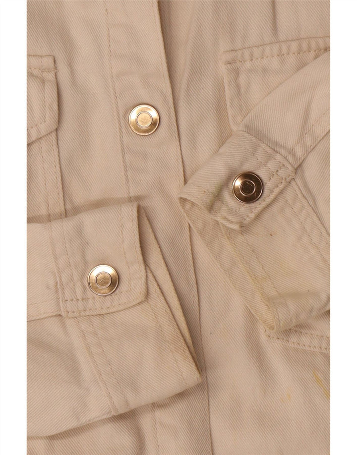 Giubbotto bomber da donna Zara UK 10 piccolo in cotone bianco sporco