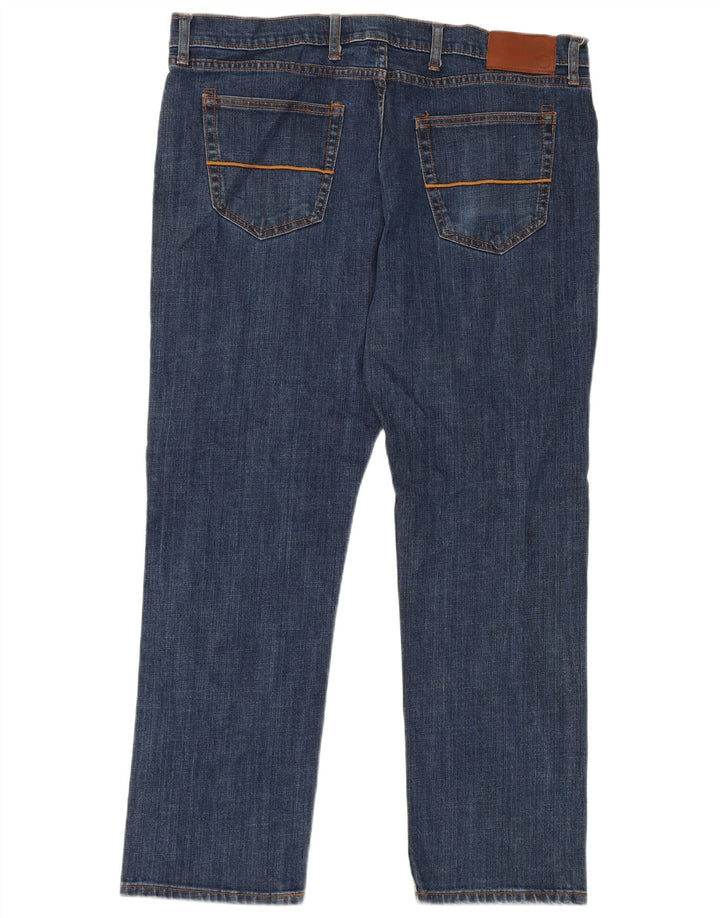 Jeans dritti regolari da uomo Marks & Spencer W38 L29 cotone blu