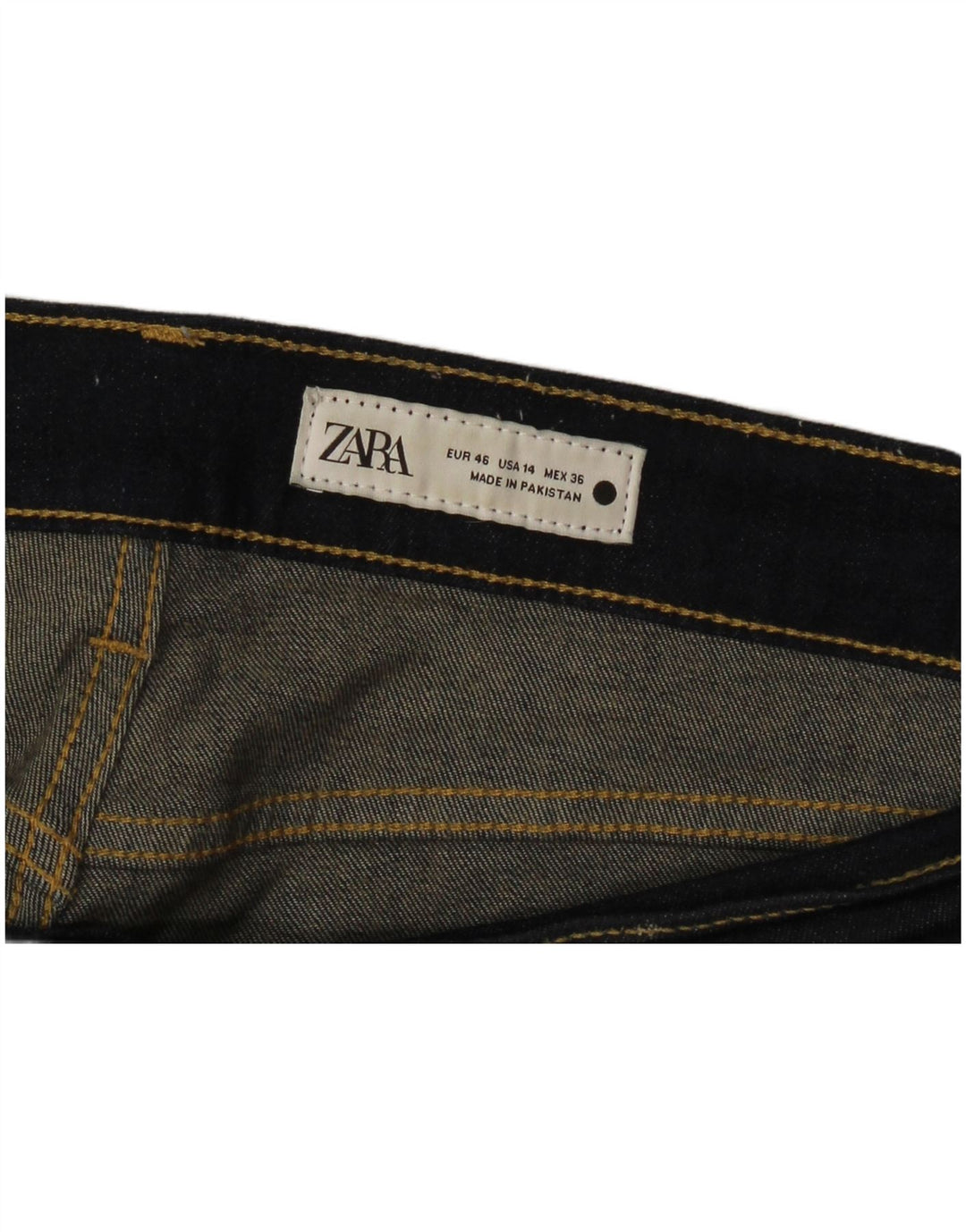 Jeans dritti da donna Zara EU 46 2XL W36 L27 Blu navy