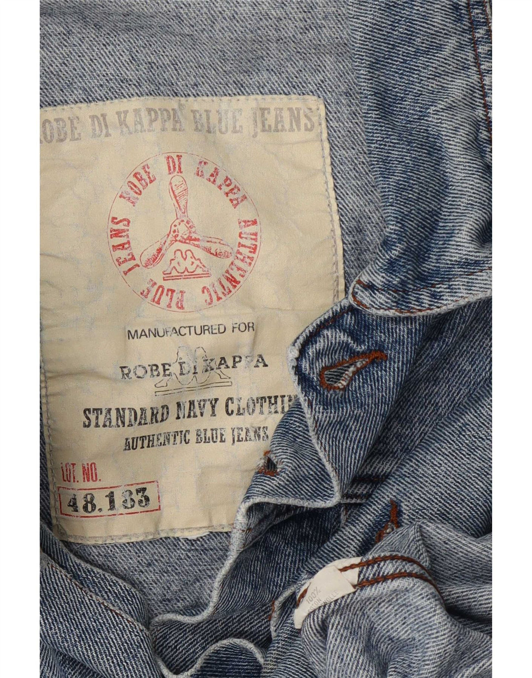 Giacca in denim da uomo Kappa UK 42 XL cotone blu
