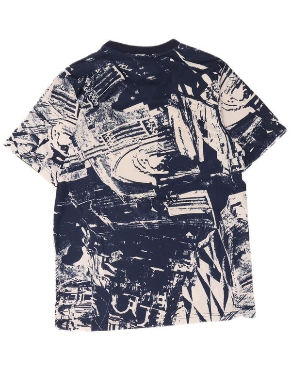 Adidas Uomo FC Bayern Munchen T-shirt grafica Top Small Blu Poliestere