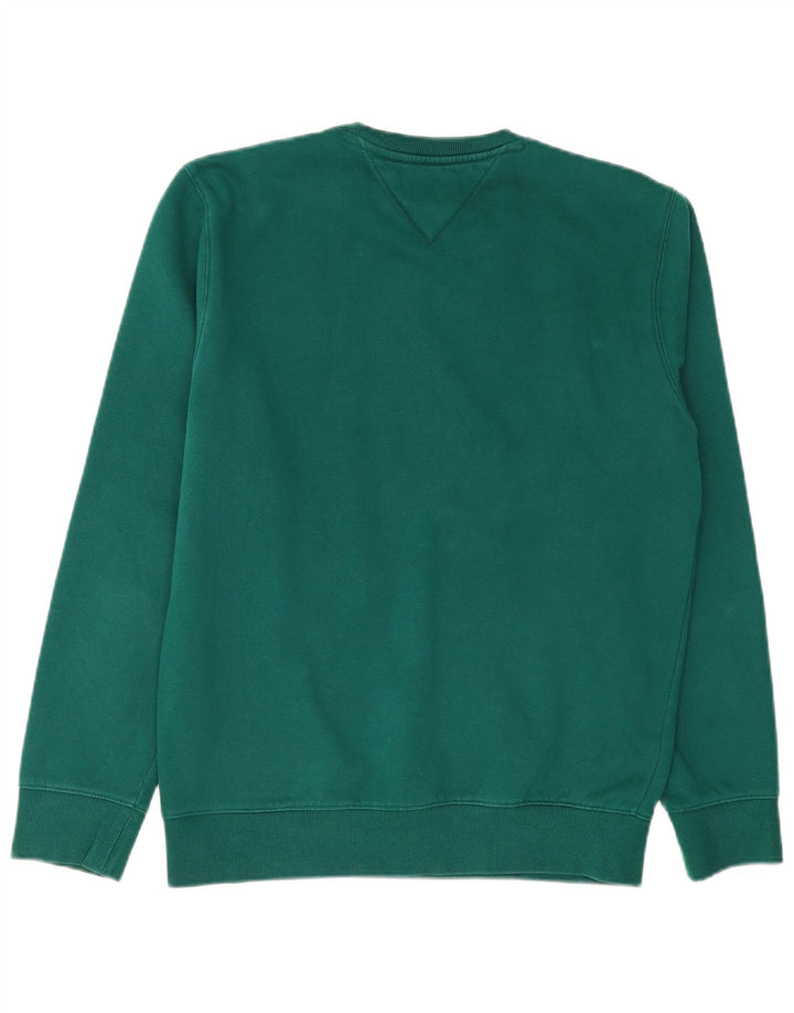 Tommy Hilfiger Uomo Felpa Maglione Cotone Verde Medio