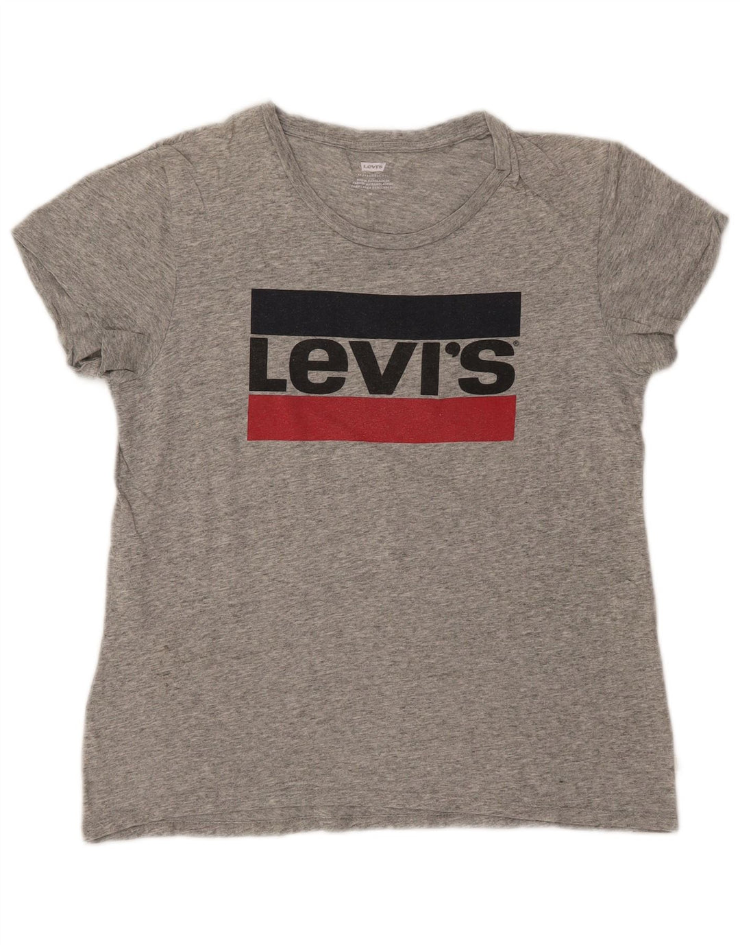 T-shirt grafica da donna LEVI'S UK 12 Grigio medio chiazzato