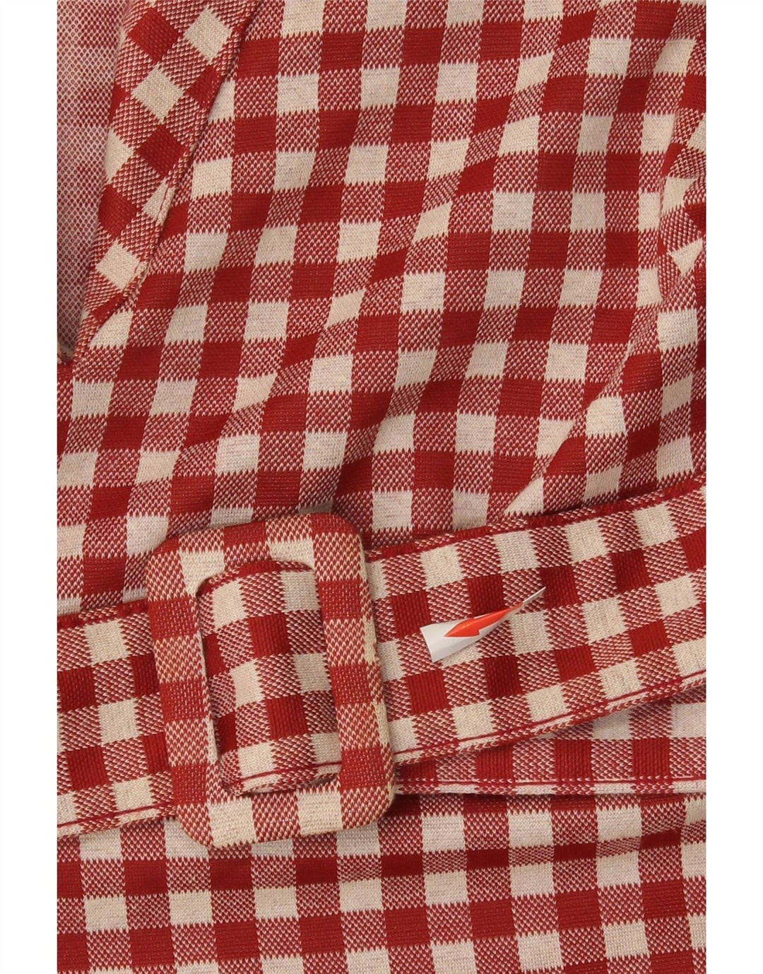 Abito a trapezio da donna Zara UK 8 piccolo poliestere a quadretti rosso
