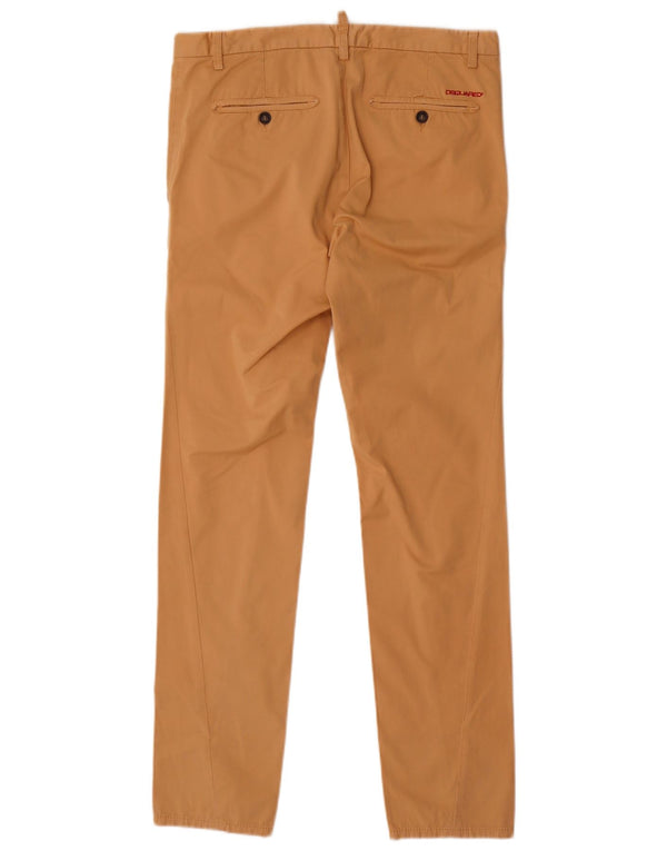 Pantaloni chino slim da donna Dsquared2 IT 46 Large W32 L32 Cotone beige