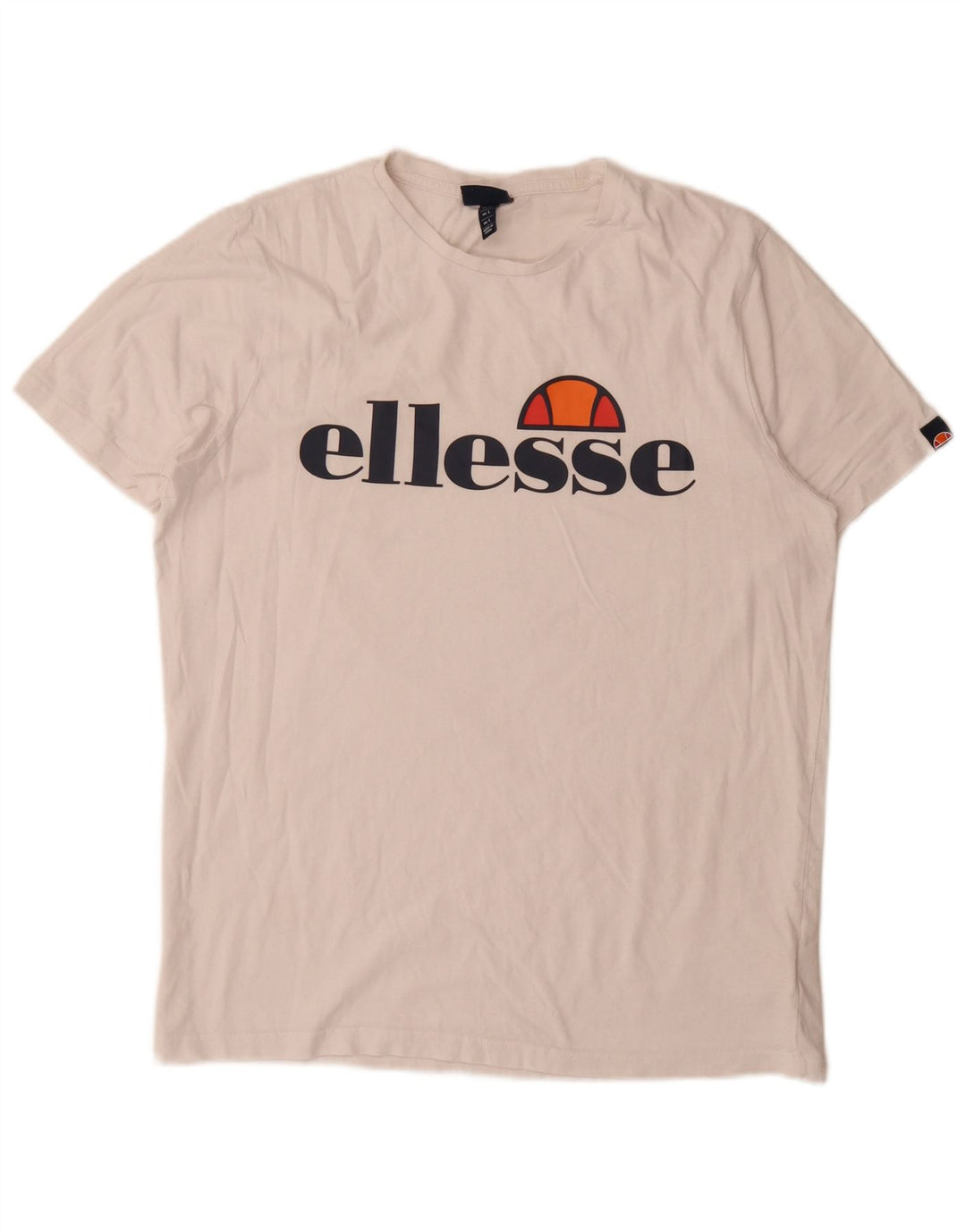 T-shirt grafica da uomo Ellesse Top grande in cotone bianco