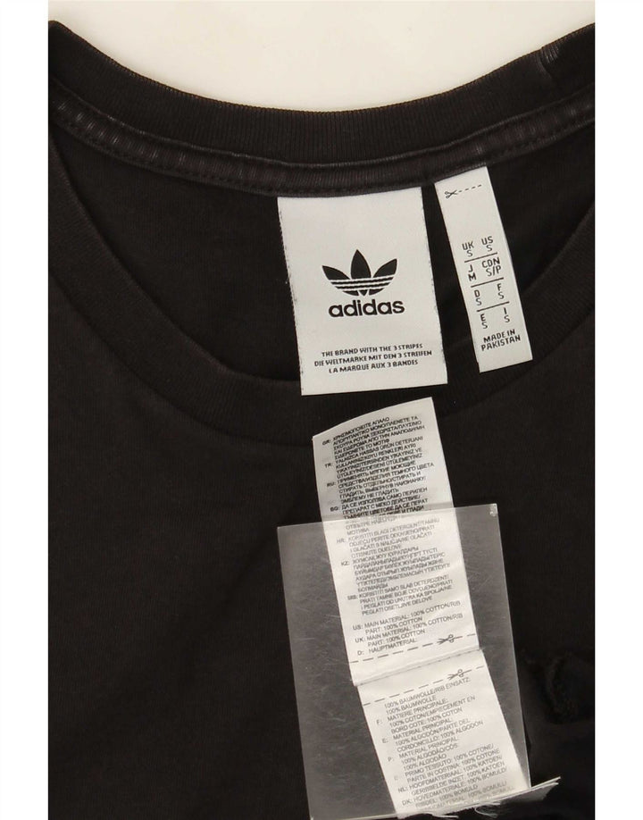 T-shirt Adidas da uomo Top Small in cotone nero
