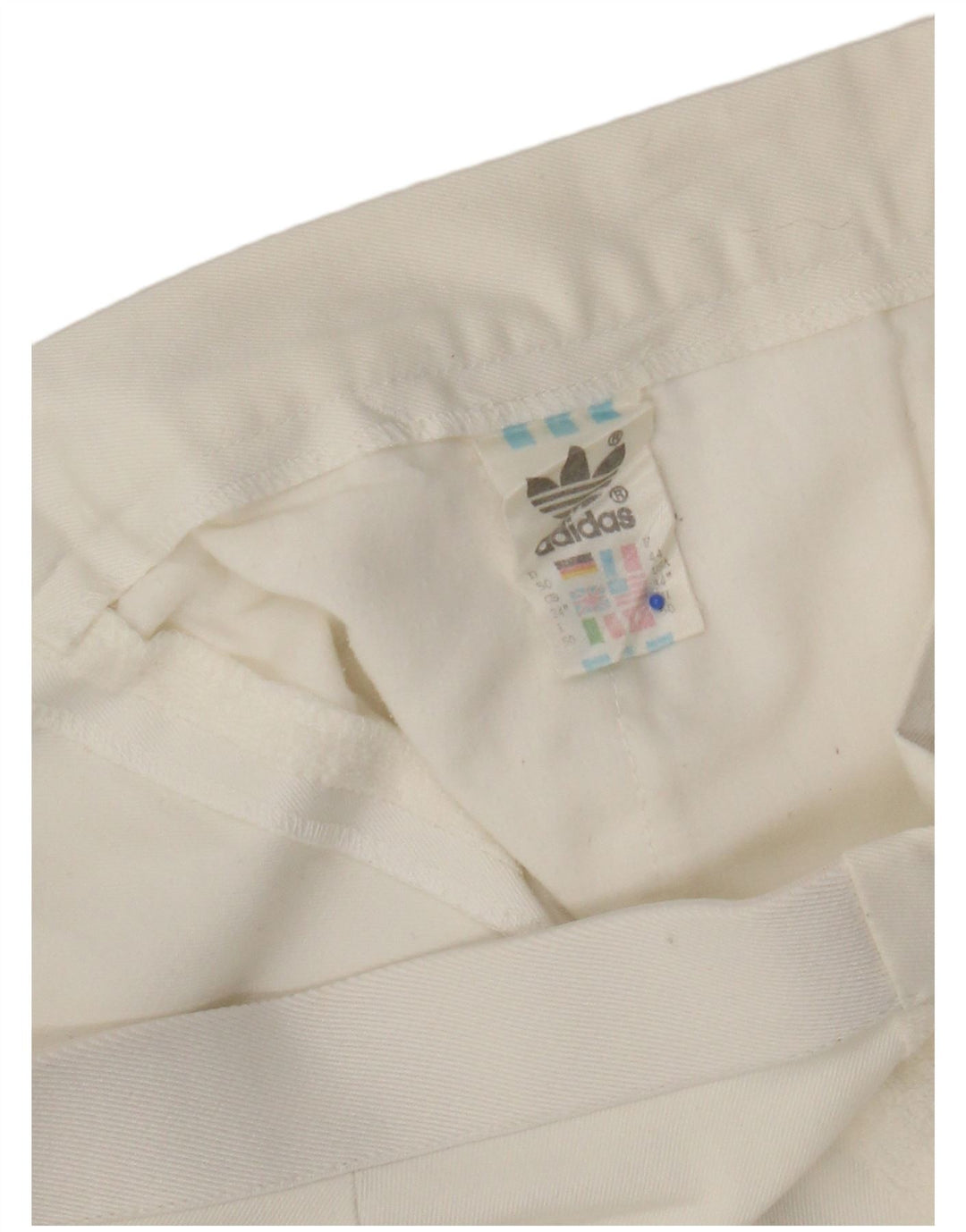 Pantaloncini chino da donna Adidas W34 Large poliestere bianco