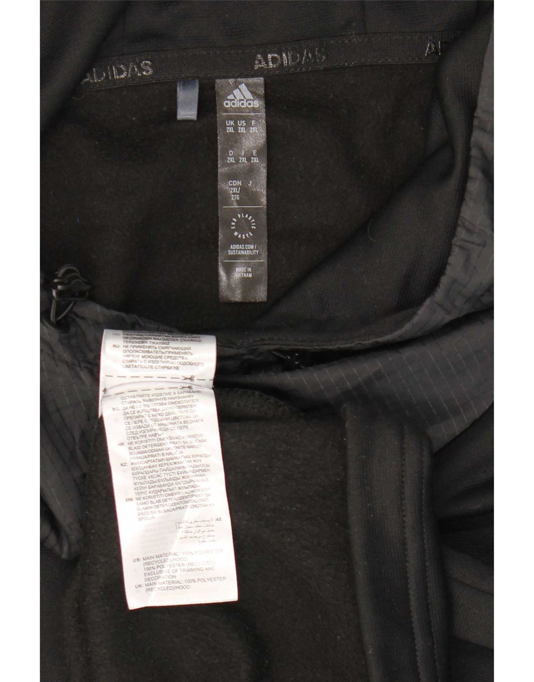 Felpa con cappuccio Adidas Aeroready da uomo 2XL poliestere nero