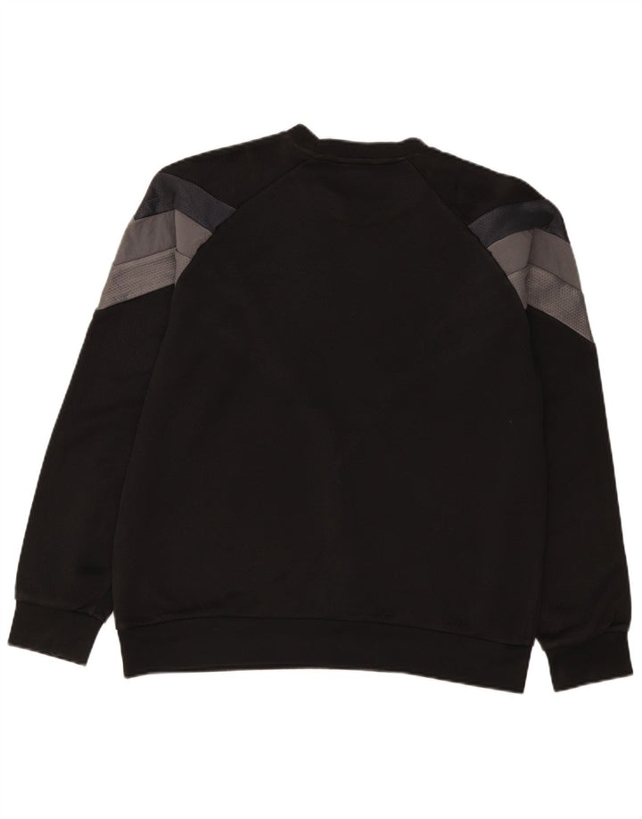Adidas Felpa con grafica da uomo Maglione grande in poliestere color block nero