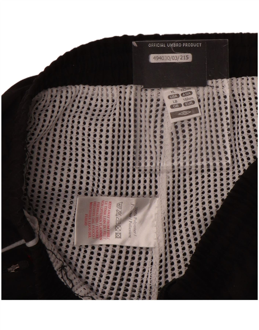 Pantaloni da tuta da ragazzo UMBRO Joggers 11-12 anni Large Nero Poliestere