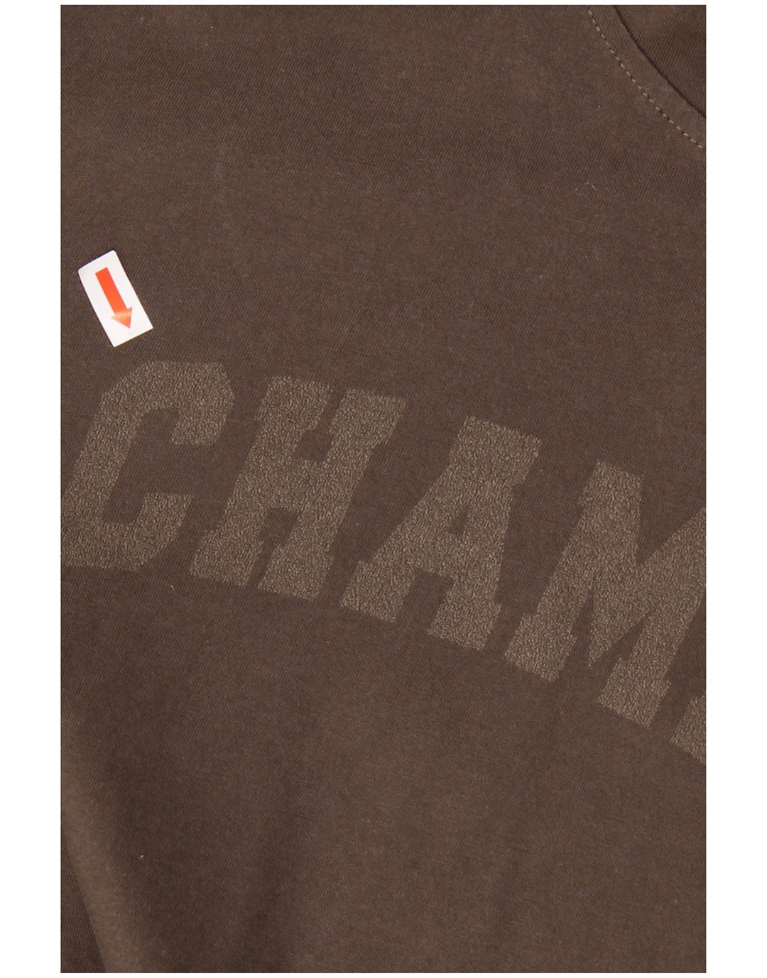 Champion Top da uomo con grafica grafica a maniche lunghe in cotone marrone medio