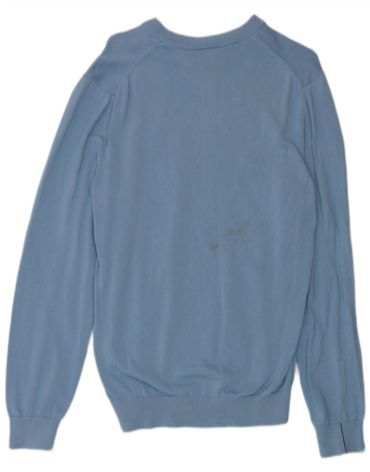 Maglione maglione da uomo con scollo a barca vestibilità regolare Lacoste taglia 4 blu medio
