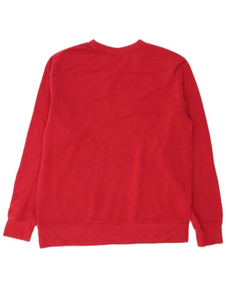 Felpa grafica da uomo Reebok maglione grande in cotone bordeaux
