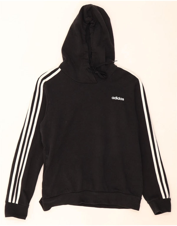 Felpa con cappuccio da donna Adidas UK 16/18 grande cotone nero