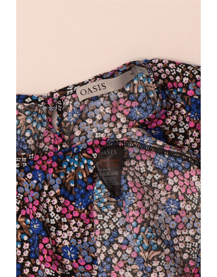 Camicetta da donna Oasis Top UK 10 Piccola viscosa floreale multicolore