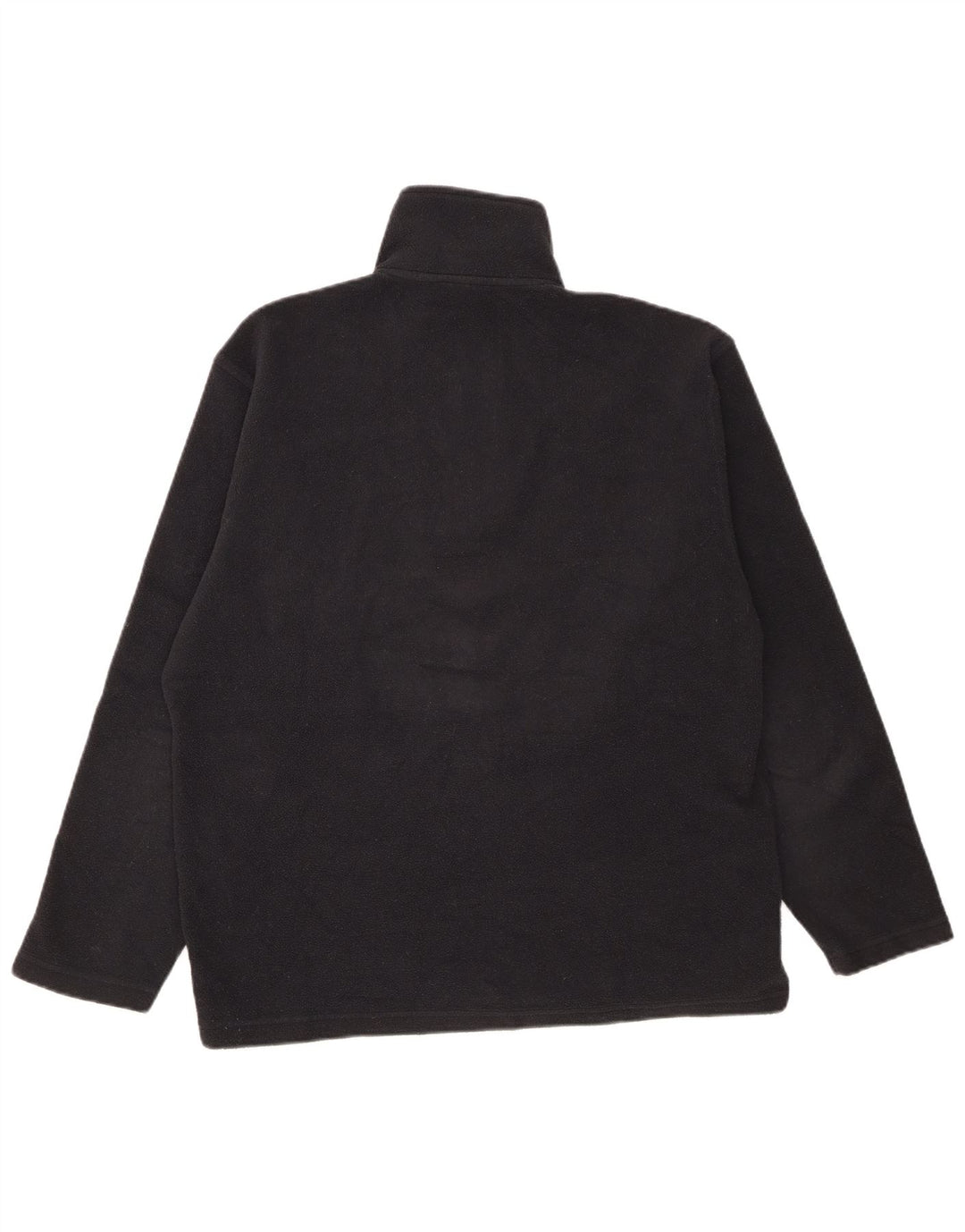 Maglione in pile da uomo K-Way con zip e collo medio a righe nere